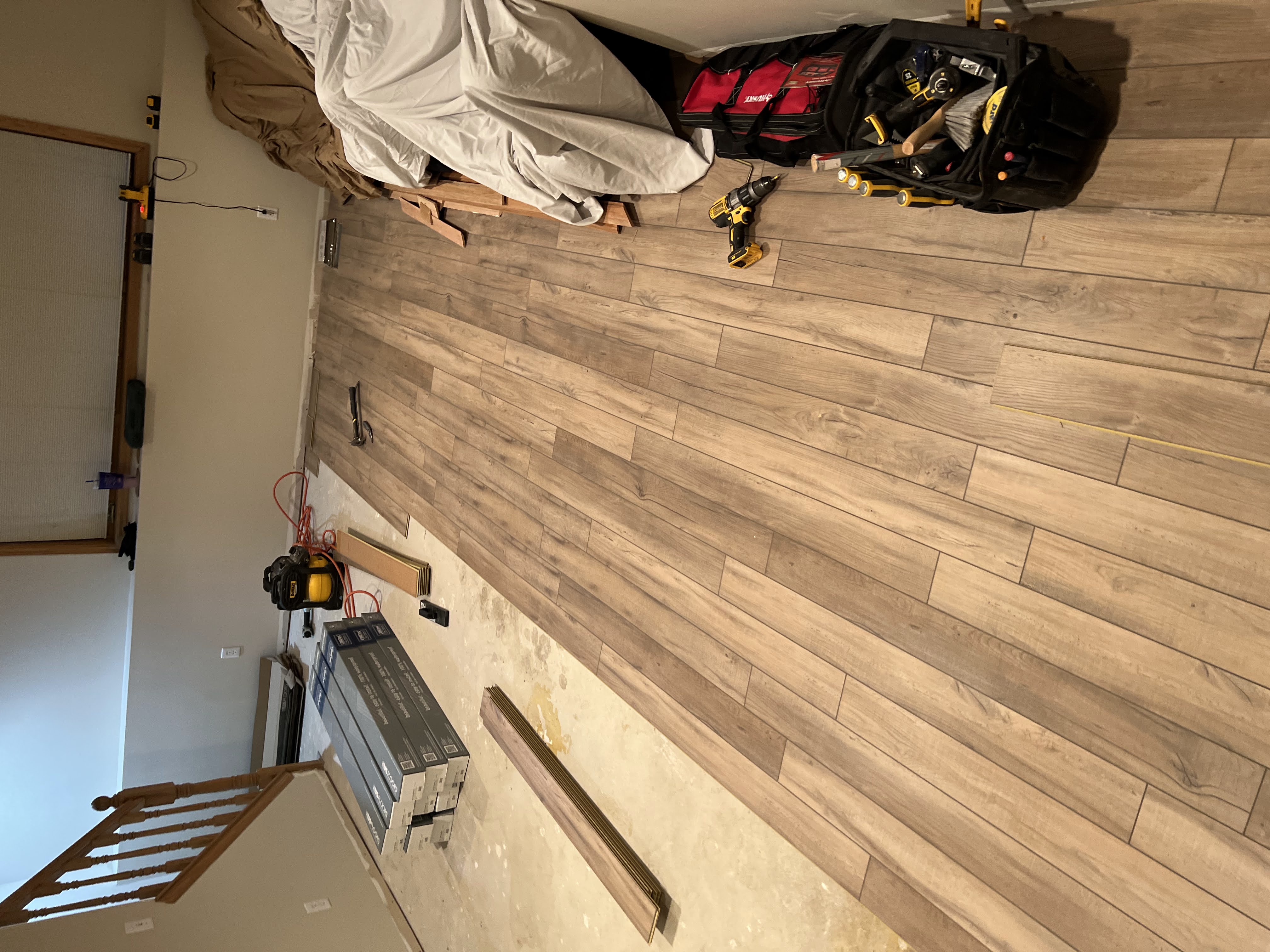 Flooring installation work